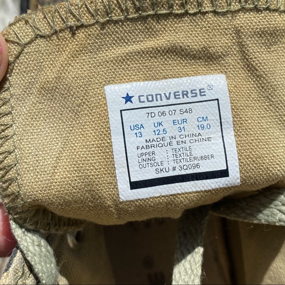 Converse kids 13 camo print high top sneakers boys girls - Picture 7 of 7